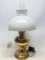 Aladdin Model #6 Oil Lamp W/Milk Glass Shade-Has Been Electrified