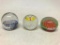 (3) Glass Paperweights