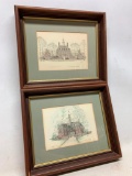 (2) Framed Williamsburg, Virginia Prints