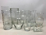 Group Of Glass Planters
