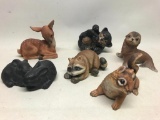 (6) 1970's Bisque Animals