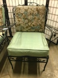 Vintage Wrought Iron Patio Chair W/Cushions