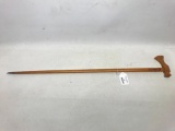 Vintage Wooden Souvenir Cane From Switzerland