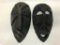 (2) Carved Wooden Masks From Haiti