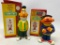 (2) 1976 Sesame Street Figures W/Boxes By Gorham