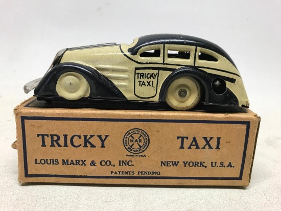Antique Marx Wind-Up "Tricky Taxi" In Original Box