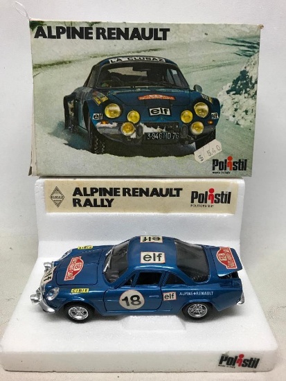 Vintage Polistil "Alpine Renault Rally" Italian Diecast Car In Box