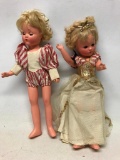 (2) Vintage Composition Dolls W/Clothes