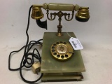 Vintage Onyx Rotary Telephone By Telart