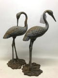 Two Contemporary Cast Iron, Decorative Birds