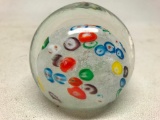 Art Glass Paperweight W/Millefiori Design