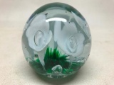 Signed St. Clair Art Glass Paperweight