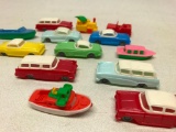 (10) Vintage Plastic West German Cars & Watercraft