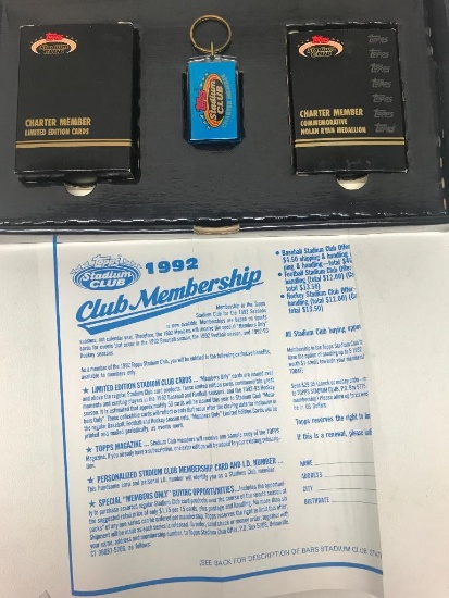 1992 Topps Stadium Club Membership Kit