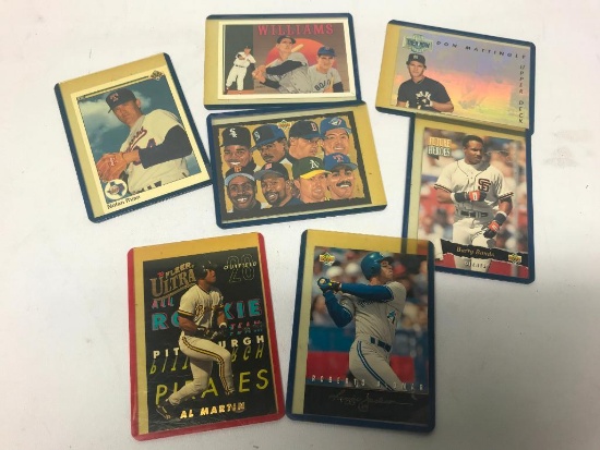(7) Stars Baseball Cards In Plastic Sleeves Incl. Nolan Ryan