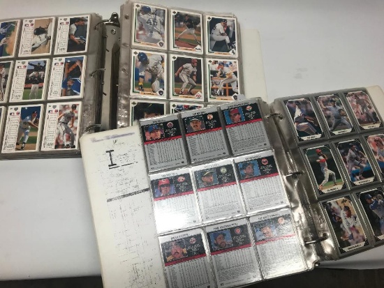 400+/- 1990's Baseball Cards In 3-Ring Binders