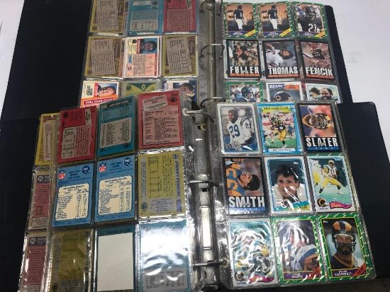 300+/- 1980's/1990's Football Cards In 3-Ring Binders