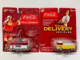 (2) Coca-Cola Diecast VW Vans Mint On Cards