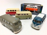 (5) 1/45th. Scale Diecast VW Vans