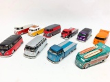 (10) 1/64th. Scale Diecast VW Vans