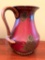 Pottery Decorator Handled Pitcher W/Pineapple Design