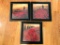 (3) Framed Prints Of Poppy Fields In Italy