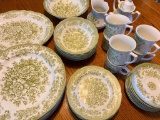 (39) Pcs. Royal Staffordshire Transfer Ironstone By J. & G. Meakin, England