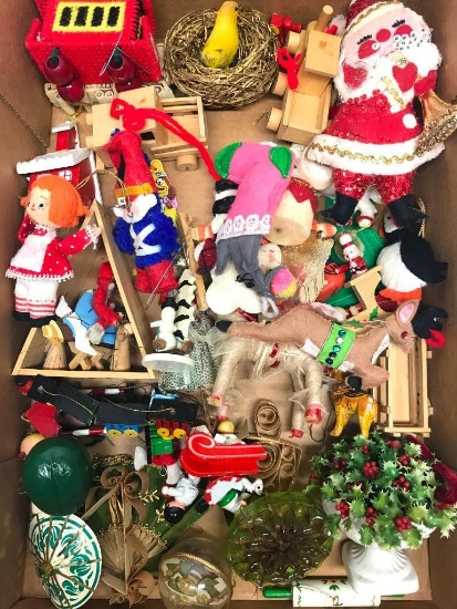 Large Group Of Wood & Hand-Made Christmas Ornaments & Similar Items