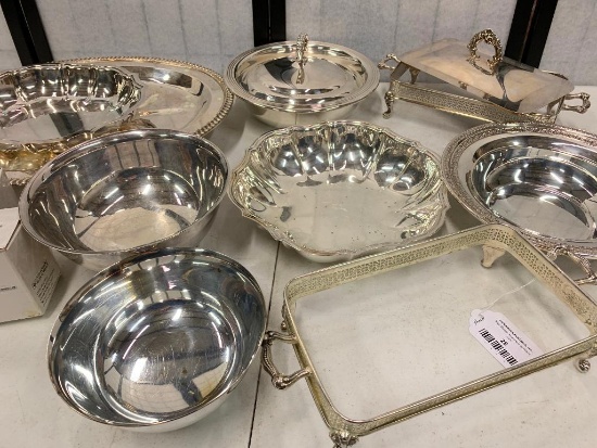 Group Of Silver-Plate Serving Pcs.