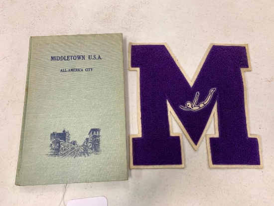 1960 Middletown, Ohio Book & Vintage Varsity Letter