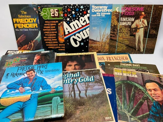20 Vintage Country 33 RPM Records