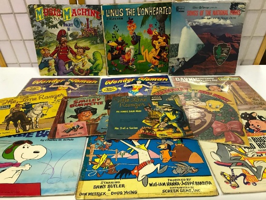 Group of Children's 33 RPM Records as Pictured