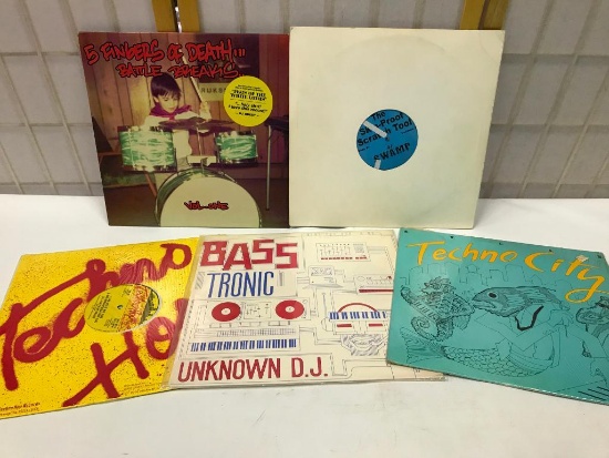 5 Instrumental or DJ 33 RPM Records