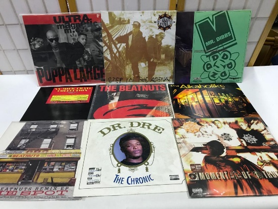 Group of 9 Rap 33 RPM Records