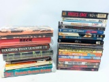 Group of DVDs and VHS Tapes as Pictured