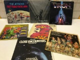 Group of 7 Vintage Movie and Television 33 RPM Records