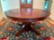 Antique Oak Round Top Dining Room Table