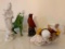 Group W/Porcelain Figurine, Ceramic Animals, & Seashells