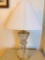 (2) Glass Bedroom Lamps W/Shades