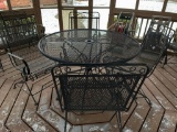 Iron Patio Table & (4) Chairs