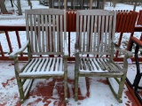 (2) Teak Wood Patio Rockers