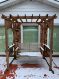 Wooden Leisure-Time Patio Swing In Frame