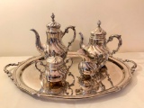 5-Pc. Silverplated Tea Service Signed 