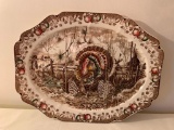 Large Johnson's Brothers, England Transfer Ware Platter W/Turkey