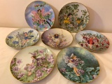 (7) Heinrich, Germany Villeroy & Boch Porcelain Fairy Plates