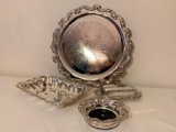 (3) Silverplated Serving Items