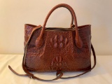 Pijushi Alligator Purse W/Strap & Handles