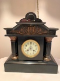 Antique Black Marble Clock