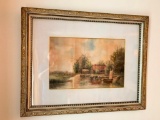 Antique Framed & Matted Watercolor Signed 