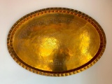 Oval Engraved Brass Wall Plaque